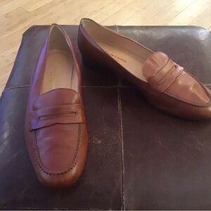 VTG Ralph Lauren Leather Penny Loafers Sz 8 B  Made in Italy Flats